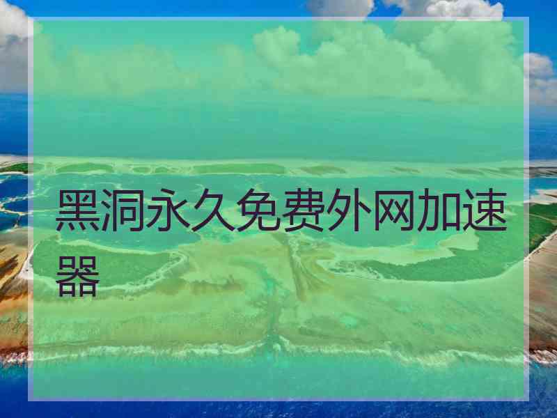 黑洞永久免费外网加速器