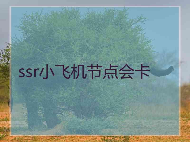 ssr小飞机节点会卡
