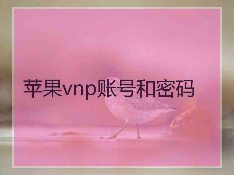 苹果vnp账号和密码