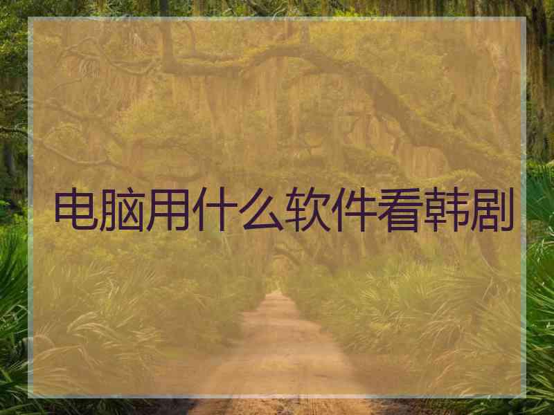 电脑用什么软件看韩剧