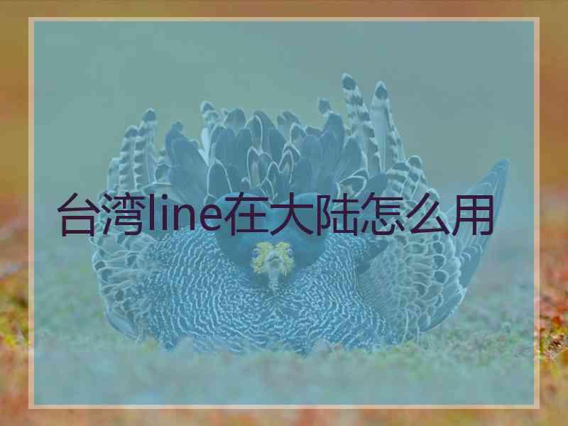 台湾line在大陆怎么用