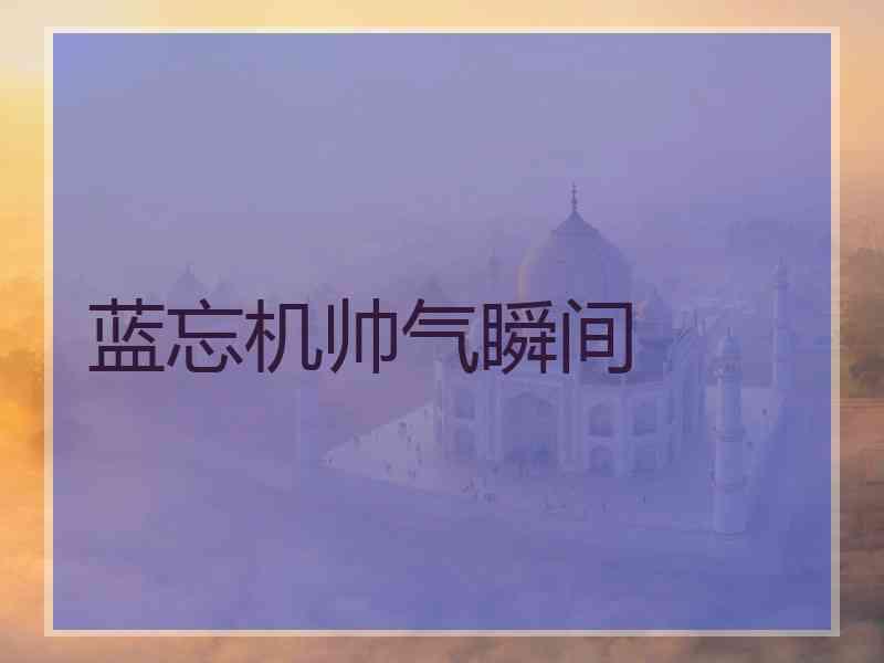蓝忘机帅气瞬间