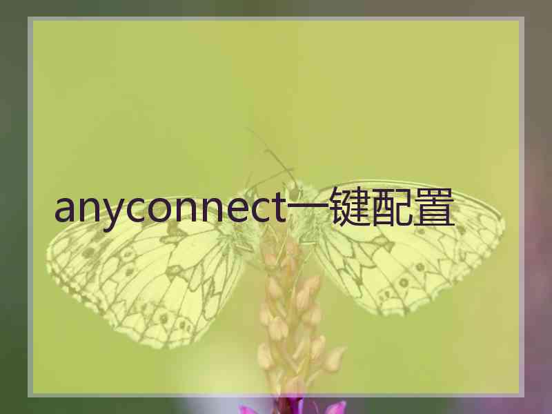 anyconnect一键配置